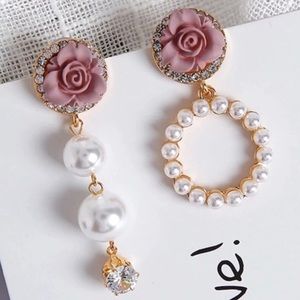 5 for 25$ Earrings Hoop & Drop Rose &Pearls